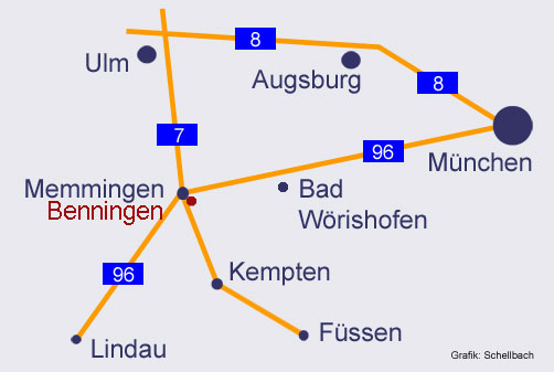 Landkarte Website Benningen