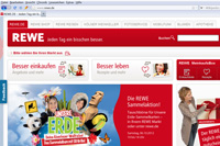 Rewe hat sein Corporate Design umgekrempelt: Rot und weiß sind die Firmenfarben, dünne Arial wählte man als Hausschrift.